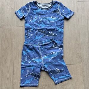 Nordstrom Blue Shark Print Kids Pajama Set